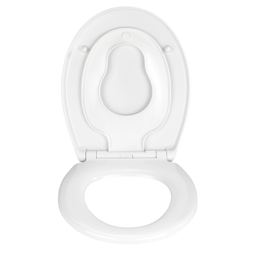 WENKO 22973100-WC sedadlo DELOS 44,5x37,5 cm biela/strieborná