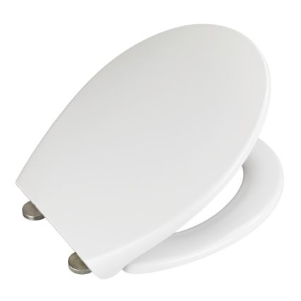 WENKO 22973100-WC sedadlo DELOS 44,5x37,5 cm biela/strieborná