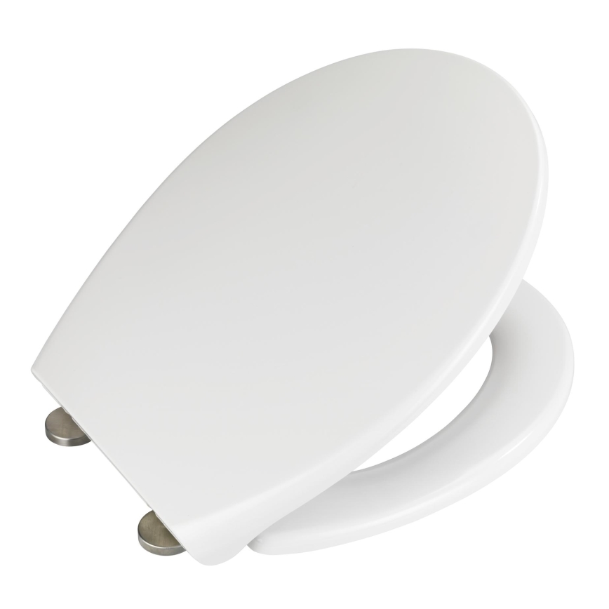 WENKO 22973100-WC sedadlo DELOS 44,5x37,5 cm biela/strieborná