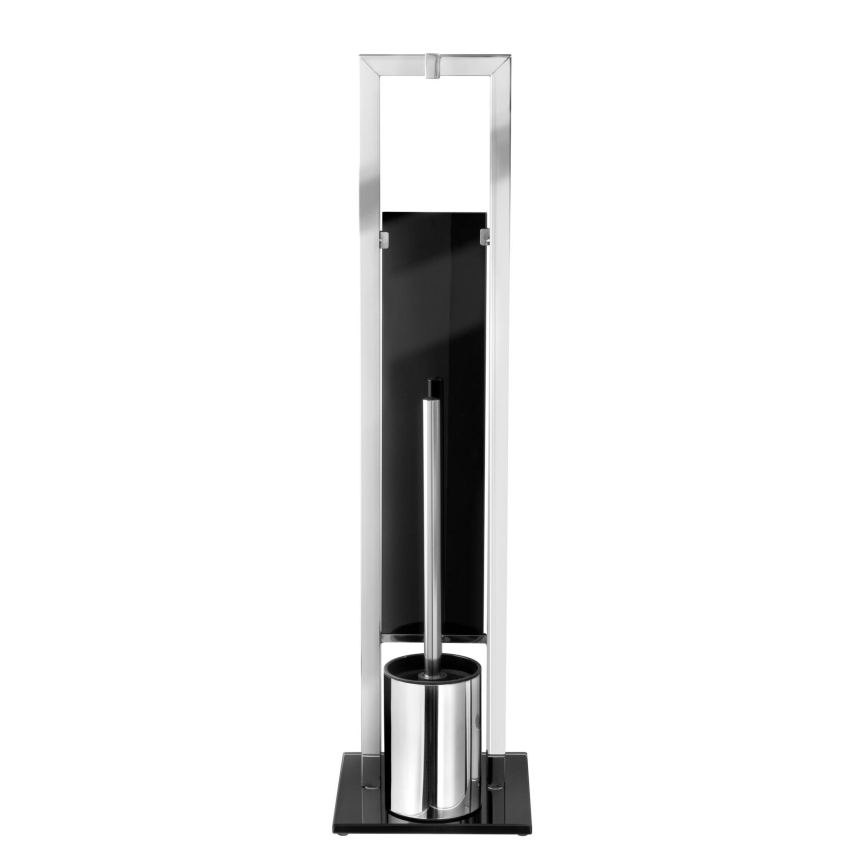 WENKO 22983100 - WC kefa RIVALTA 18x70 cm nerezová/strieborná/čierna