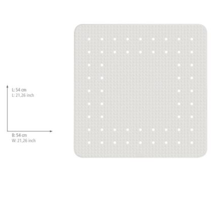 WENKO 23135100-Predložka do sprchy MIRASOL 54x54 cm biela