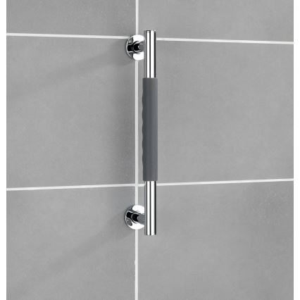 WENKO 23284100-Madlo SECURA 40,5x9 cm nerezová oceľ/antracit/lesklý chróm