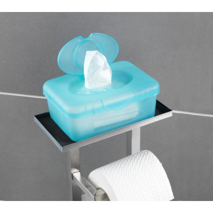 WENKO 23364100 - WC kefa DEBAR 21x70,5 cm nerezová/satinovaná/biela