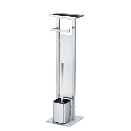 WENKO 23364100 - WC kefa DEBAR 21x70,5 cm nerezová/satinovaná/biela