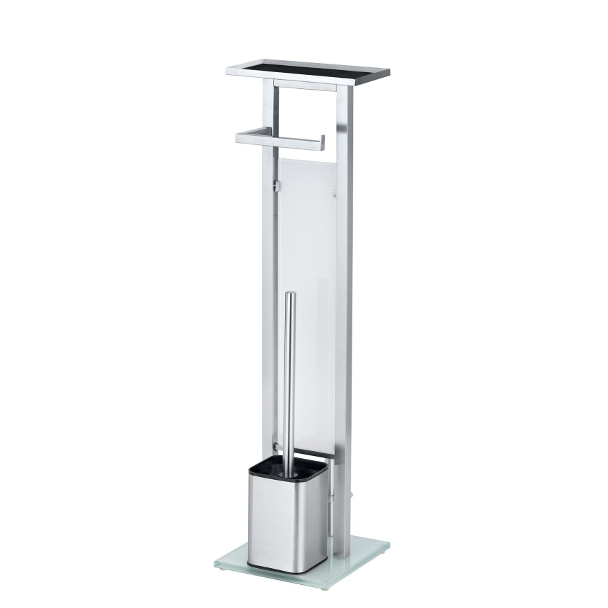 WENKO 23364100 - WC kefa DEBAR 21x70,5 cm nerezová/satinovaná/biela