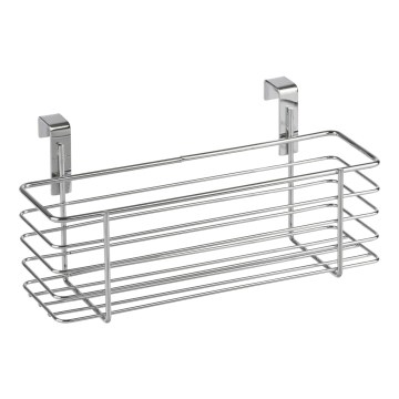 WENKO 2344100 - Košík SLIM 24x11,5 cm lesklý chróm/čierna