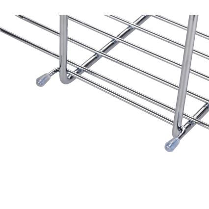 WENKO 23499100 - Sprchová polička MILO 25x36 cm nerezová/strieborná/priehľadná