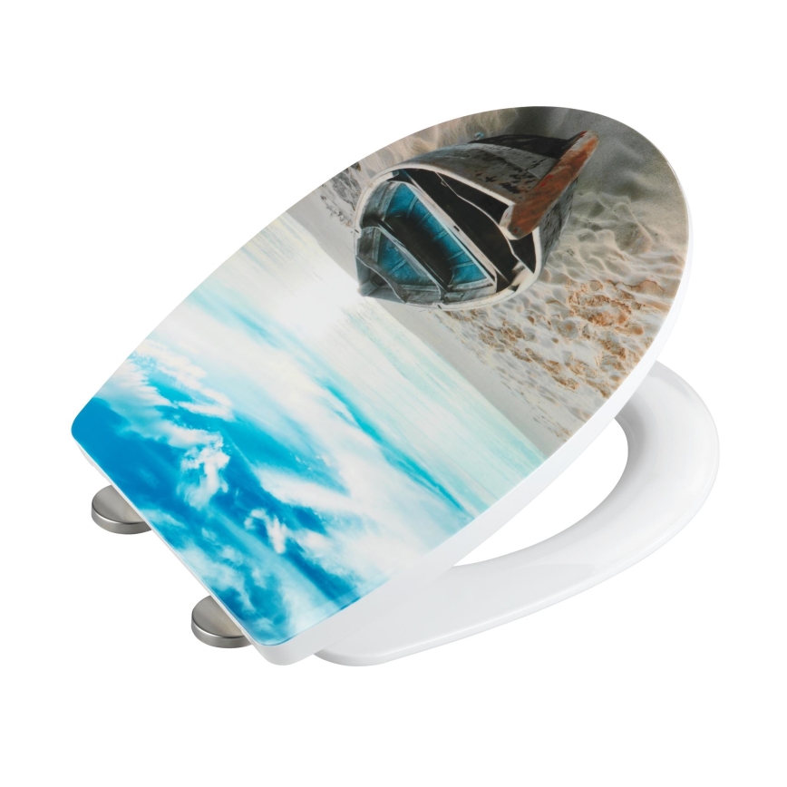 WENKO 23532100-WC sedátko, nosnosť 300/350 kg, 36,5 x 45 cm, pestrofarebné/strieborné