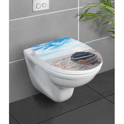 WENKO 23532100-WC sedátko, nosnosť 300/350 kg, 36,5 x 45 cm, pestrofarebné/strieborné
