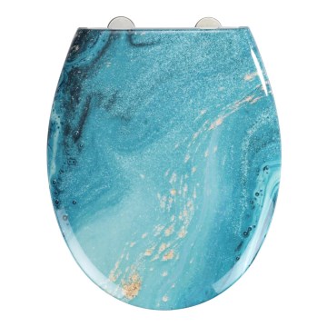 WENKO 23571100-WC WC sedadlo, nosnosť 300/350 kg, 44,5x37 cm, pestrofarebné/strieborné