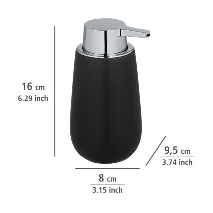 WENKO 23652800 - Dávkovač mydla BADI 320 ml čierny