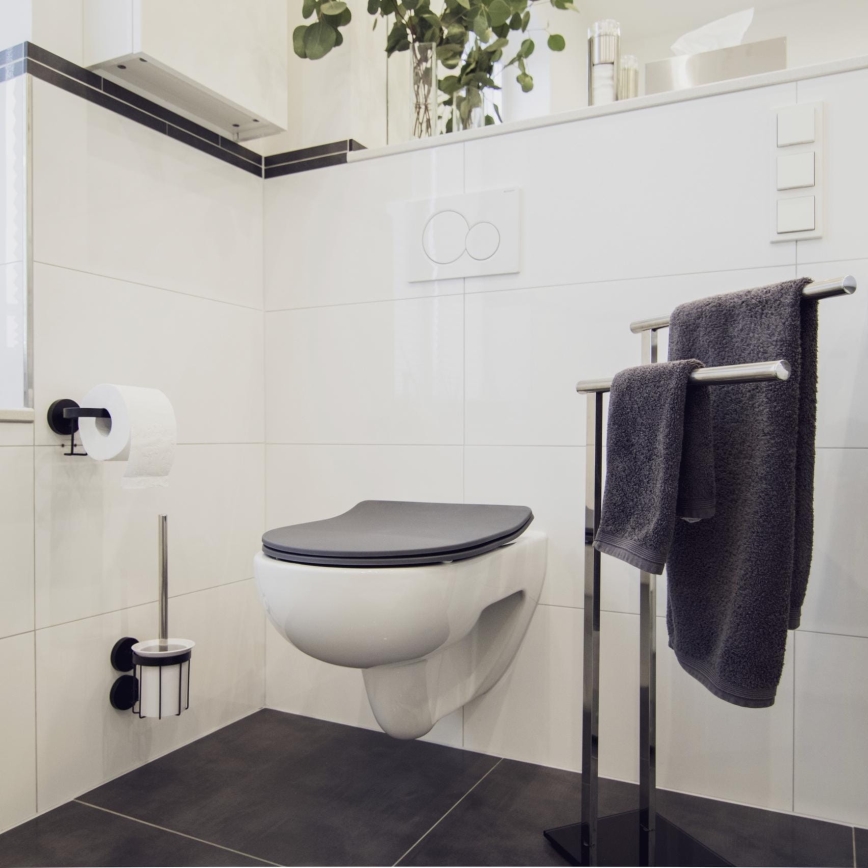 WENKO 23828100-WC sedadlo SEDILO 45,2x36,2 cm sivá/strieborná