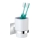 WENKO 23847800-Kelímok na zubné kefky TURBO-LOC QUADRO ED. 7x9,5 cm lesklý chróm/biela