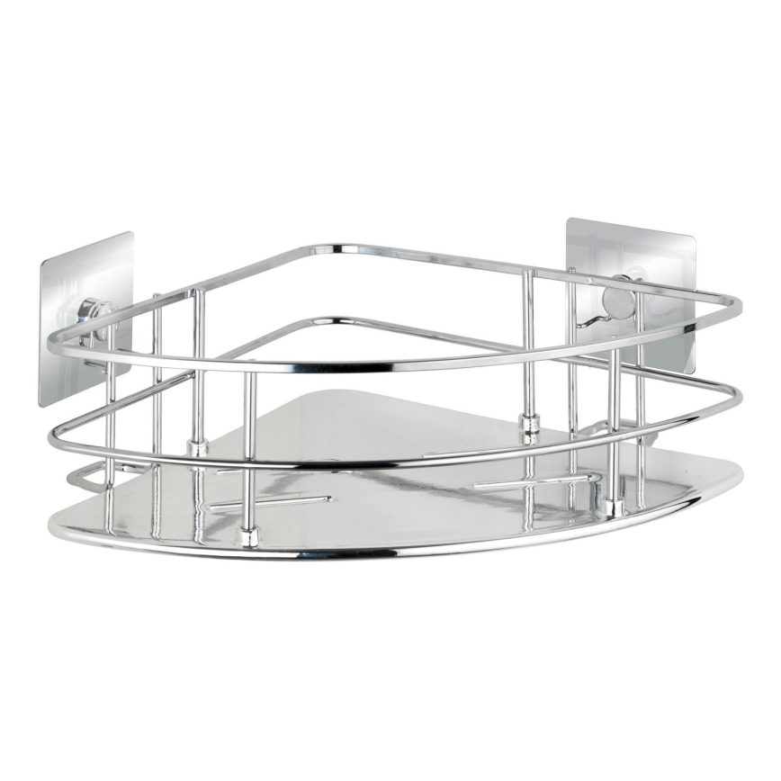 WENKO 23856800-Polica TURBO-LOC QUADRO ED. 27,5x19,3 cm nerez/lesklý chróm