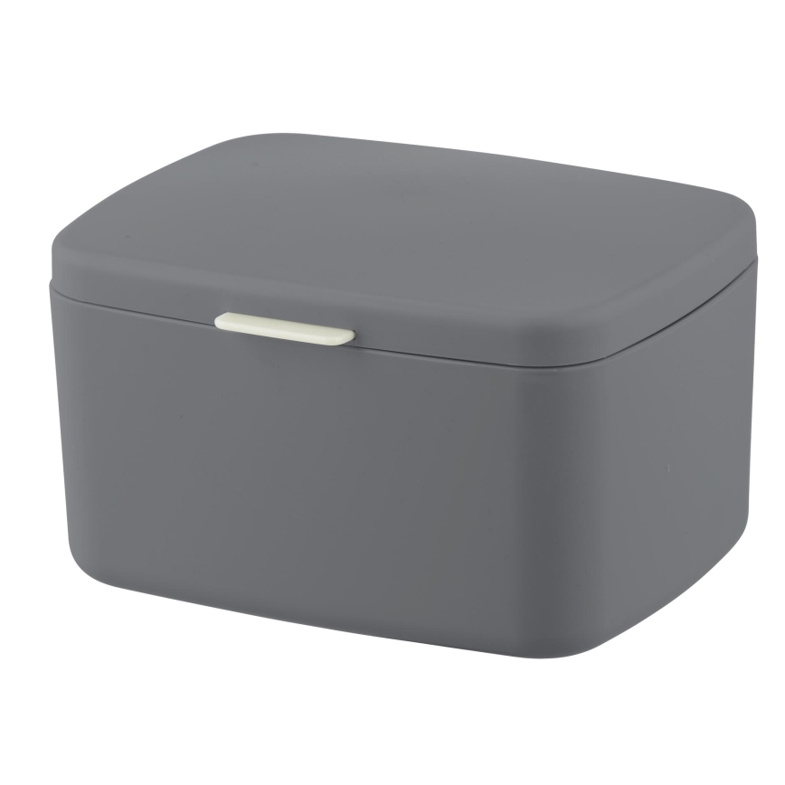 WENKO 23981100 - Úložný box BARCELONA 19,5x16 cm antracit/lesklý chróm