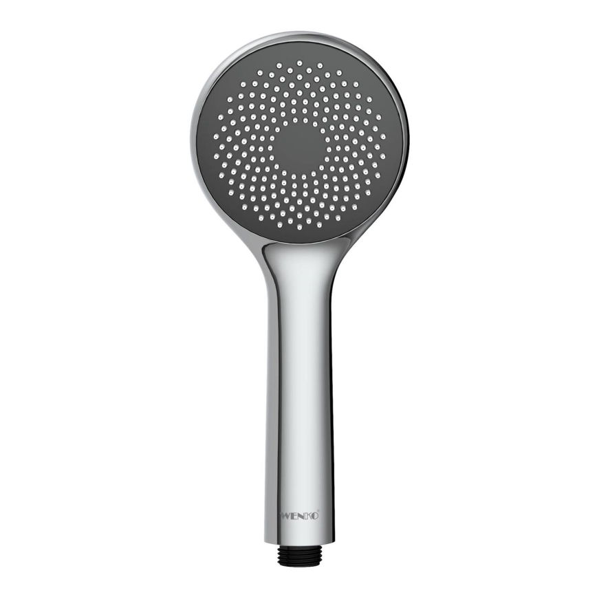 WENKO 23991100 - Sprchová hlavica WATERSAVING SYSTEM 9,5x9,5 cm lesklý chróm/šedá