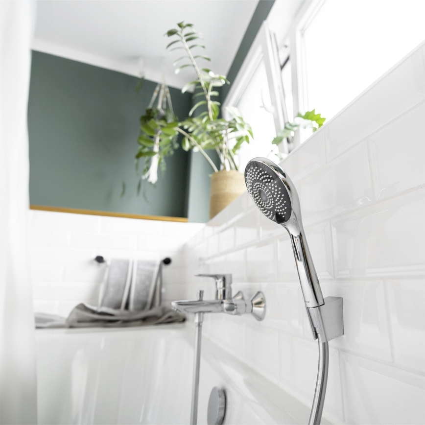 WENKO 23993100 -Sprchová hlavica Systém úspory vody 11x11 cm lesklý chróm/biela/šedá