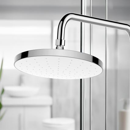 WENKO 24000100-Sprchová hlavica s automatickým čistením 22,5x22,5 cm lesklý chróm/biela