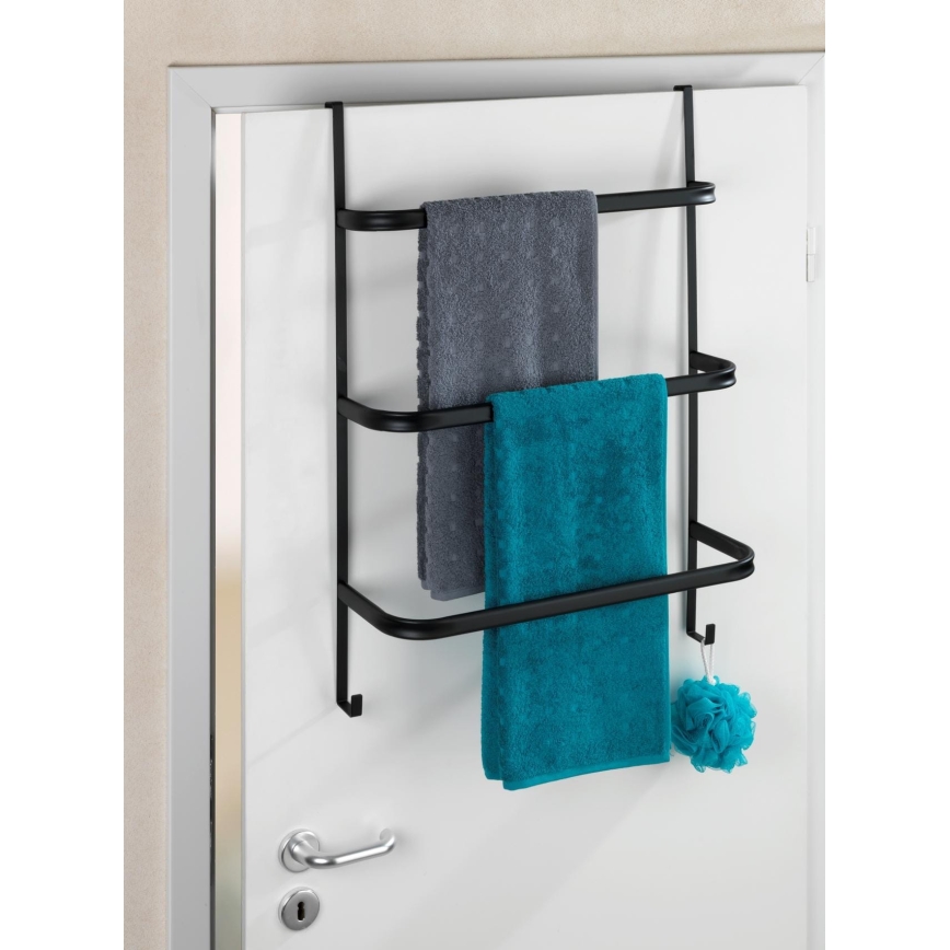 WENKO 24026100 - Držiak na uteráky IRPINIA 54,5x77,5 cm čierny