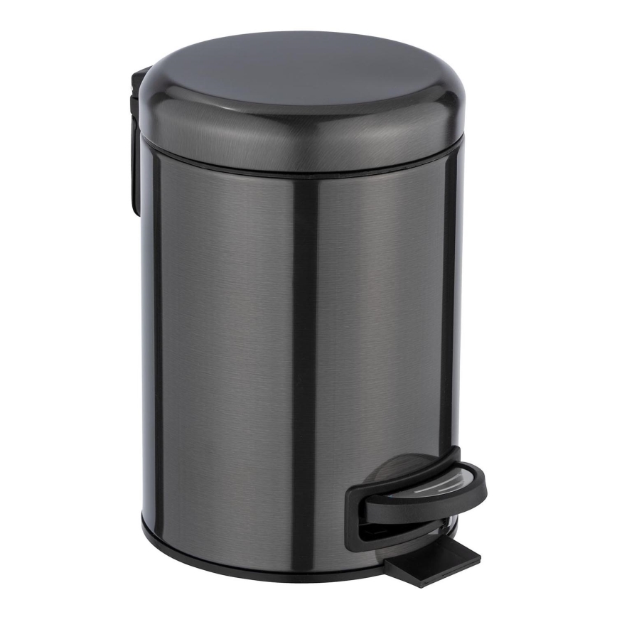 WENKO 24035100 - Kôš LEMAN 17x25 cm nerezová oceľ/čierna