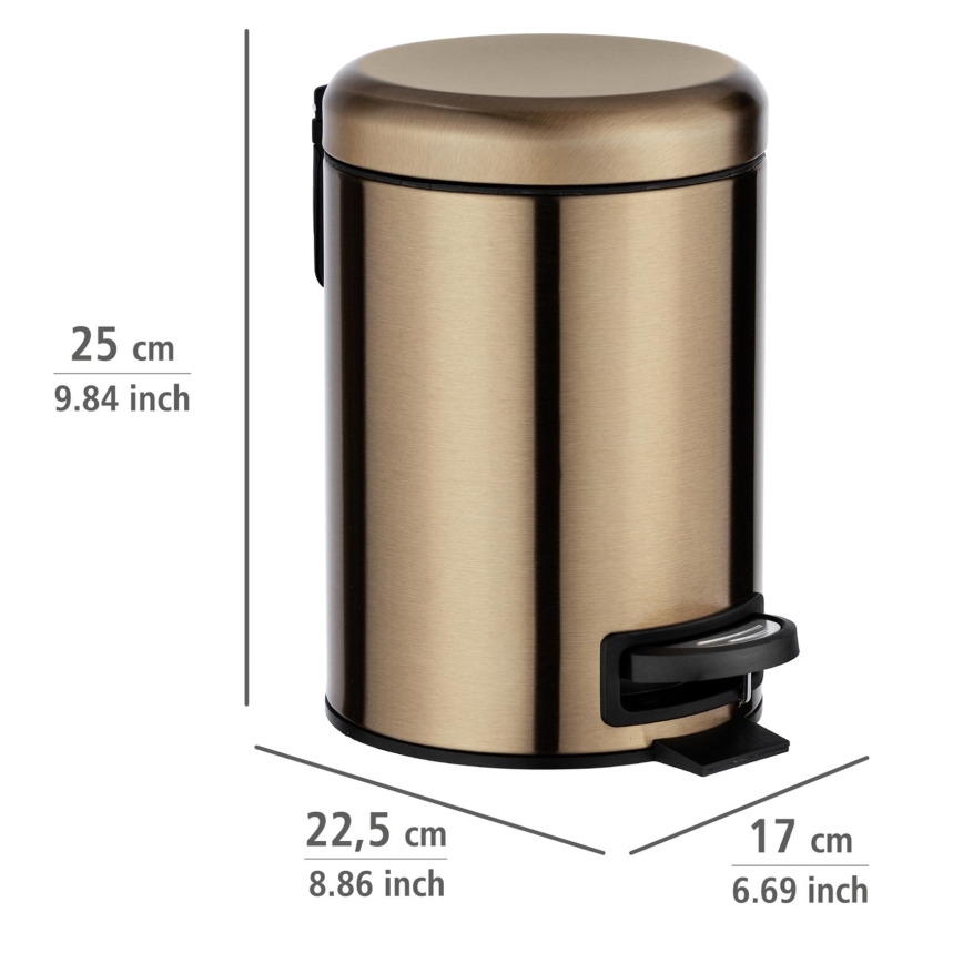 WENKO 24036100 - Kôš LEMAN 17x25 cm nerezový/medený/čierny