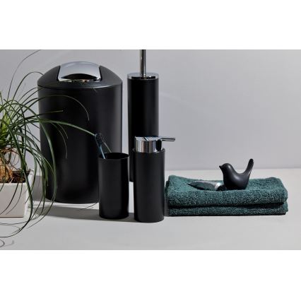 WENKO 24078800 - Sada CALVO 6,5x13 cm čierna/lesklý chróm