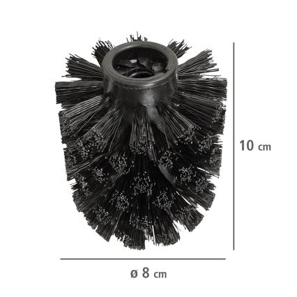 WENKO 24090800 - Čierna WC hlavica 8x9,3 cm