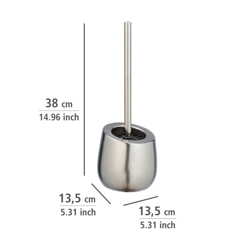 WENKO 24140100 - WC kefa BADI 13,5x38 cm strieborná