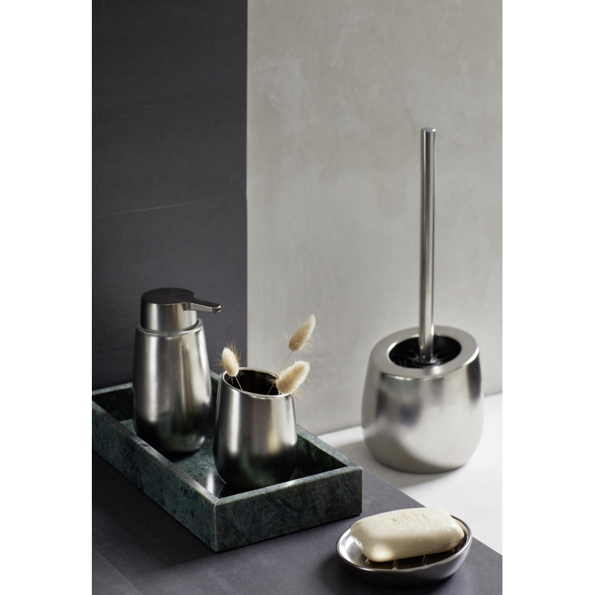 WENKO 24140100 - WC kefa BADI 13,5x38 cm strieborná