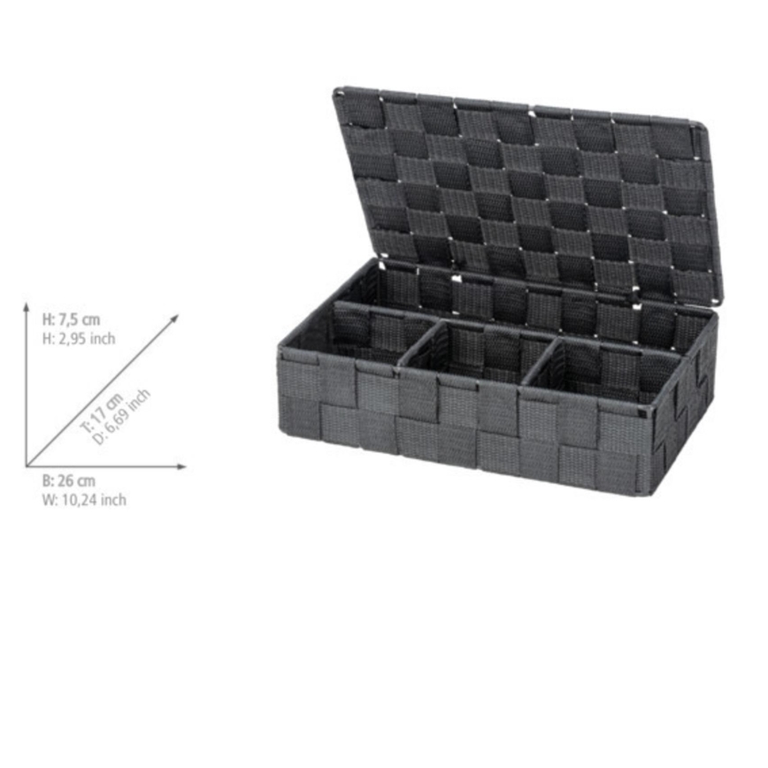 WENKO 24223100 - Kôš ADRIA 26x17 cm sivá/antracit