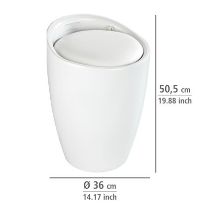 WENKO 24228100 - Stolička CANDY 36x50,5 cm biela/čierna