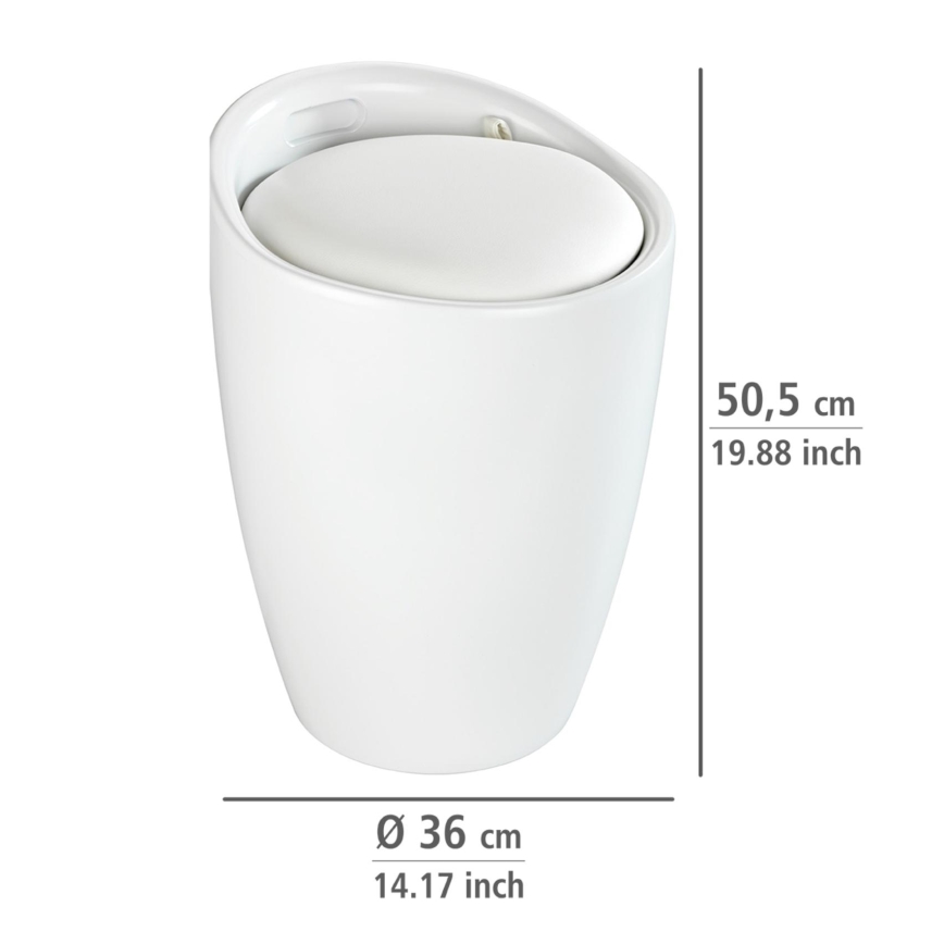 WENKO 24228100 - Stolička CANDY 36x50,5 cm biela/čierna