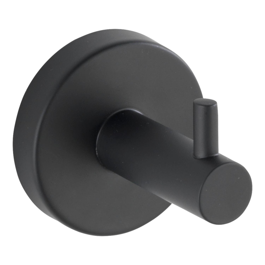 WENKO 24232100-Háčik BOSIO BLACK 5,5x5,5 cm nerezová/strieborná
