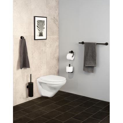 WENKO 24232100-Háčik BOSIO BLACK 5,5x5,5 cm nerezová/strieborná