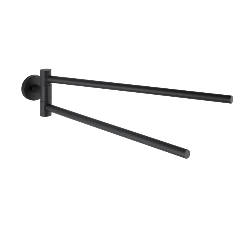 WENKO 24238100-Držiak uterákov BOSIO BLACK 5,5x43 cm nerez/strieborná