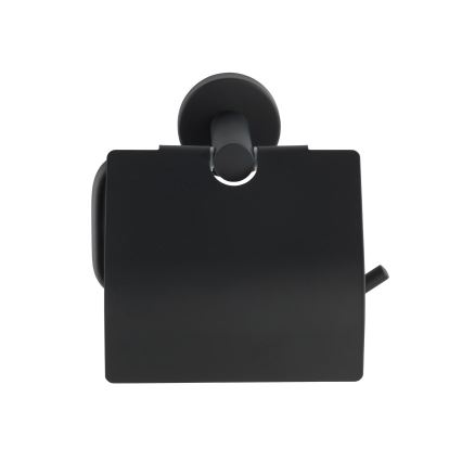 WENKO 24241100-Držiak toaletného papiera BOSIO BLACK 15x13,5 cm nerez/strieborná