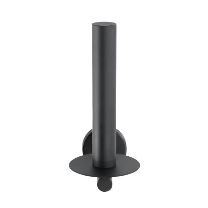 WENKO 24262100-Držiak toaletného papiera BOSIO BLACK 8x18 cm nerez/strieborný