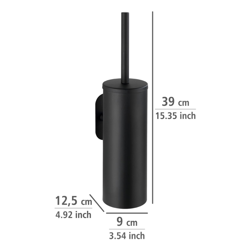 WENKO 24289100-WC kefa TURBO-LOC OREA BLACK 9x39,5 cm nerez/čierna