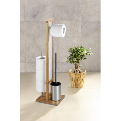 WENKO 24391100 - WC kefa RIVALTA 18x70 cm hnedá/biela/čierna