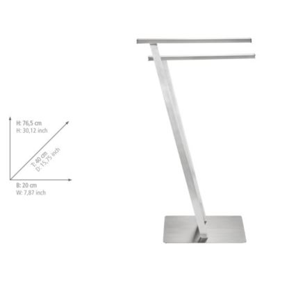 WENKO 24397100 - Držiak uterákov LIRIO 20x76,5 cm nerez/satén