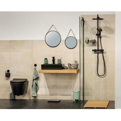 WENKO 24424100 - Zrkadlo BORRONE 40x40 cm čierna/strieborná