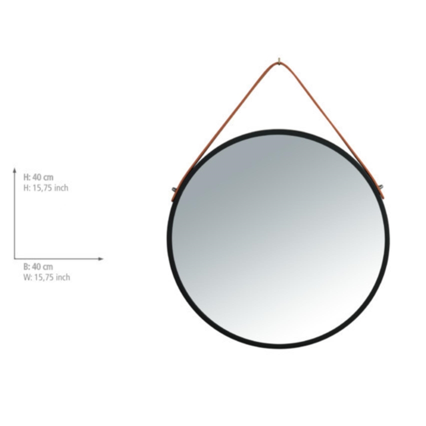 WENKO 24424100 - Zrkadlo BORRONE 40x40 cm čierna/strieborná