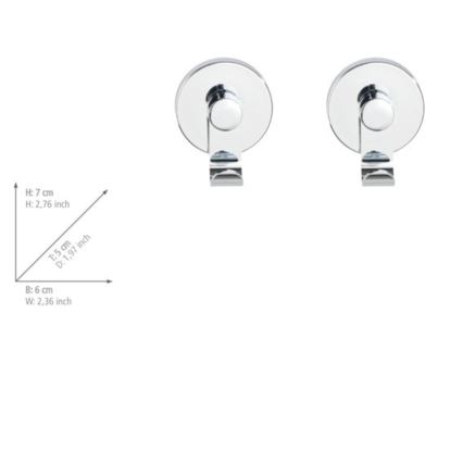 WENKO 24466100-Háčik VACUUM-LOC 6x7 cm lesklý chróm