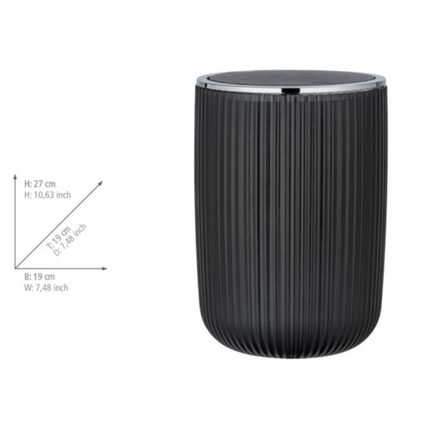 WENKO 24493100 - Odpadkový kôš AGROPOLI 19x27 cm šedý