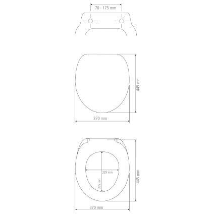 WENKO 24516100-WC WC sedadlo 300/350 KG 37x44,5 cm biela/strieborná