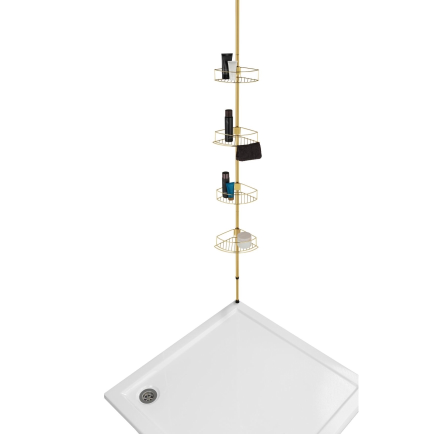 WENKO 24569100-Rohová polica DOLCEDO 31x275 cm zlatá