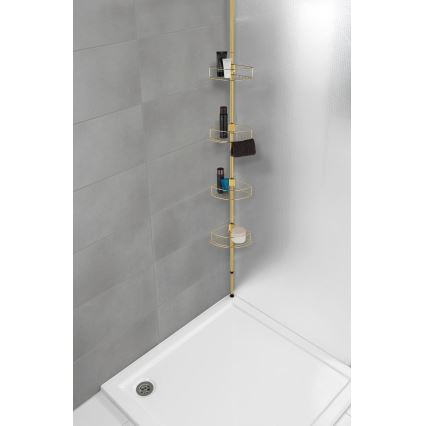 WENKO 24569100-Rohová polica DOLCEDO 31x275 cm zlatá
