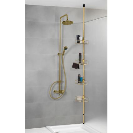 WENKO 24569100-Rohová polica DOLCEDO 31x275 cm zlatá