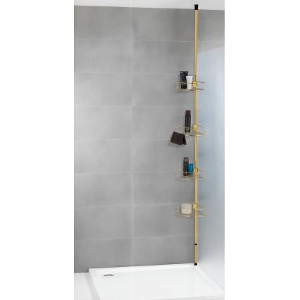 WENKO 24569100-Rohová polica DOLCEDO 31x275 cm zlatá