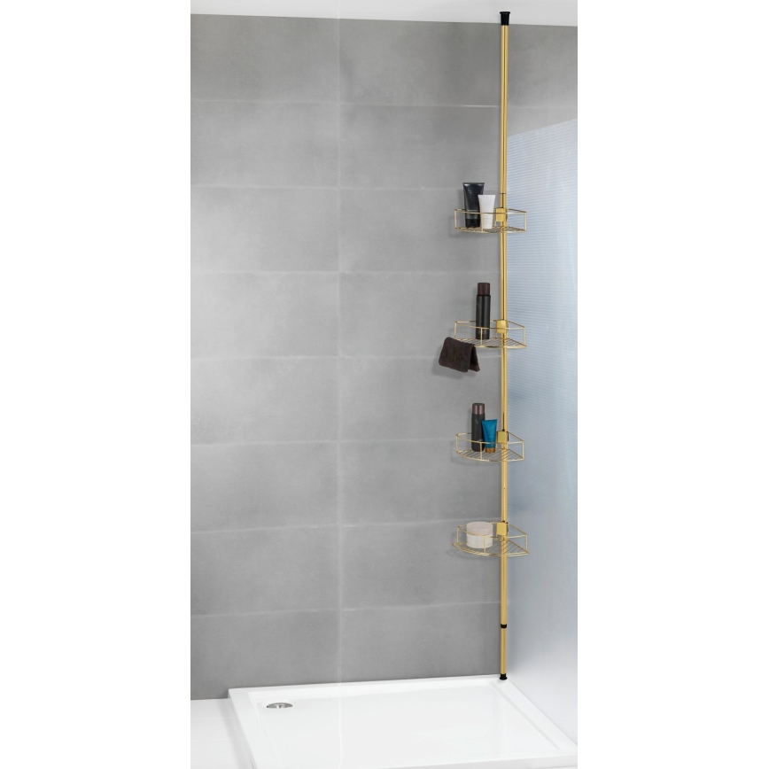 WENKO 24569100-Rohová polica DOLCEDO 31x275 cm zlatá